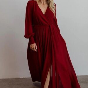 Baltic Born Maroon long sleeve maxi dress.